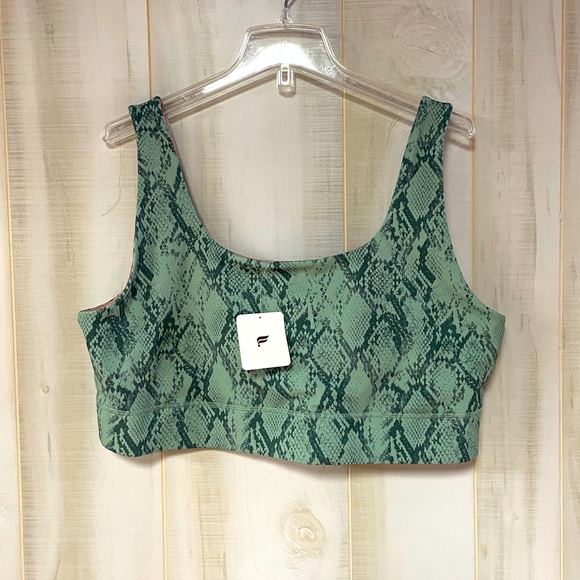 Fabletics Other - NWT Fabletics Green Snakeskin Print Sports Bra, sz 3X